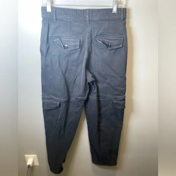 Wilfred Free Aritzia Women's Cargo Black Denim‎ Straight Leg Pants Size 6 - Picture 3 of 5